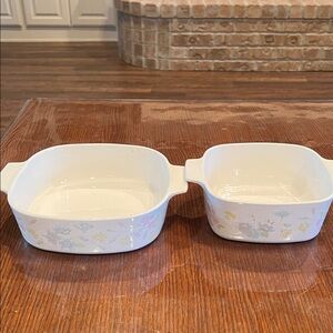 Floral CorningWare Square Baking Dishes